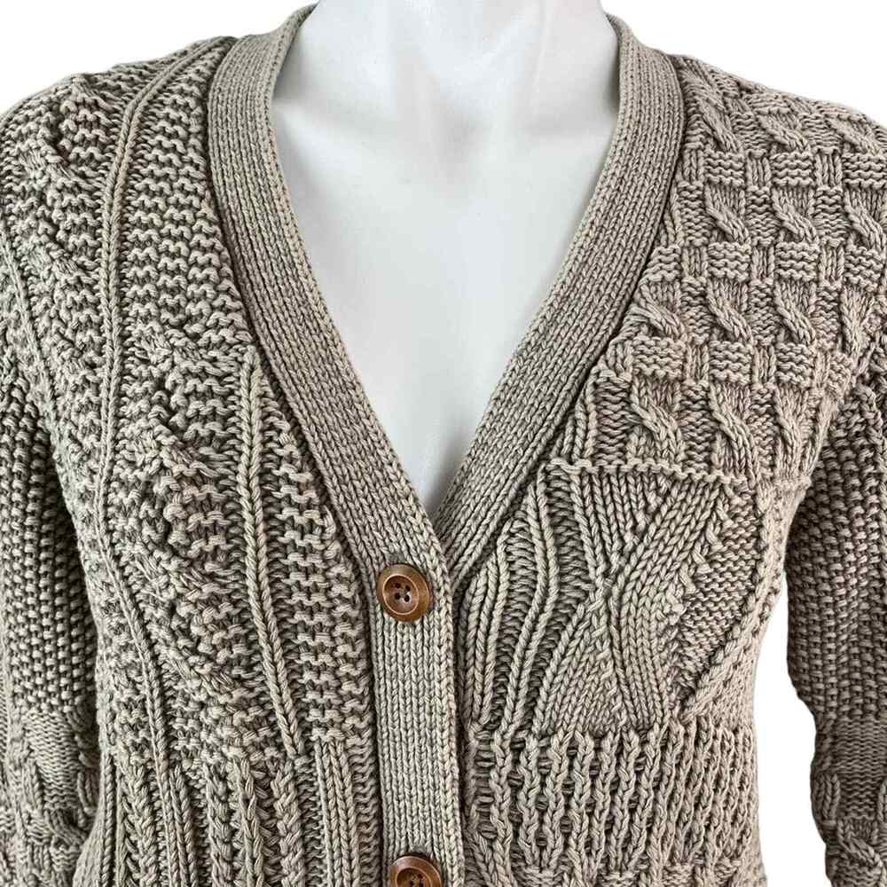 Coldwater Creek Vintage wash mixed pattern cardigan Small Petite - Picture 5 of 11